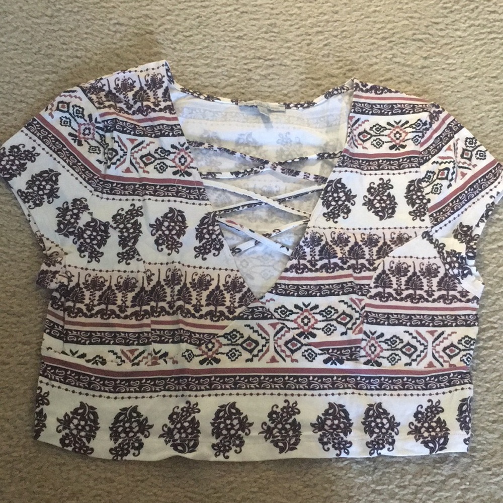 Charlotte Russe floral cropped top